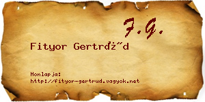 Fityor Gertrúd névjegykártya